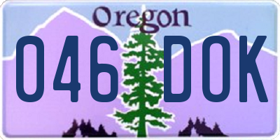OR license plate 046DOK
