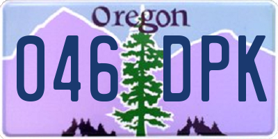 OR license plate 046DPK