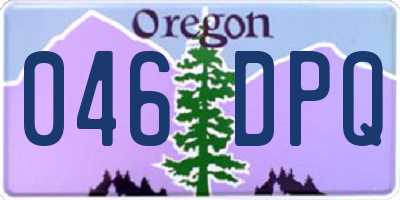 OR license plate 046DPQ