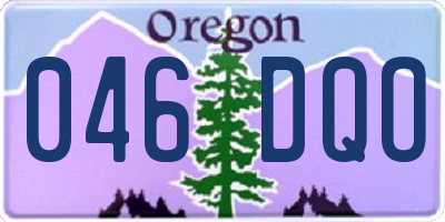 OR license plate 046DQO