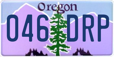 OR license plate 046DRP