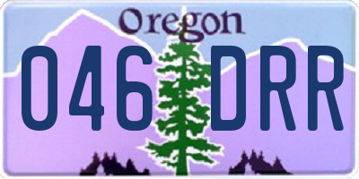 OR license plate 046DRR
