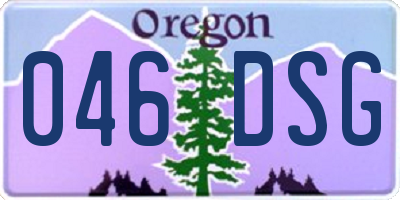 OR license plate 046DSG