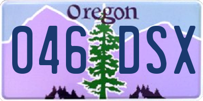 OR license plate 046DSX