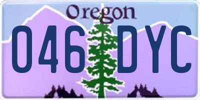 OR license plate 046DYC