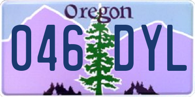OR license plate 046DYL