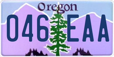 OR license plate 046EAA