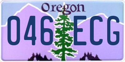 OR license plate 046ECG