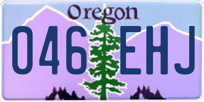 OR license plate 046EHJ