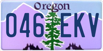 OR license plate 046EKV