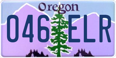 OR license plate 046ELR