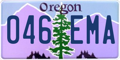 OR license plate 046EMA