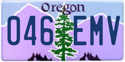 OR license plate 046EMV