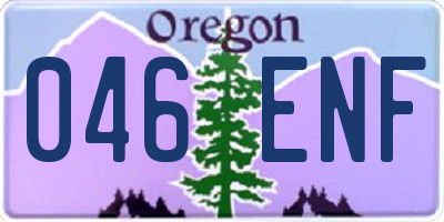 OR license plate 046ENF