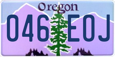 OR license plate 046EOJ