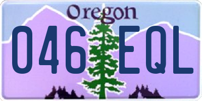 OR license plate 046EQL