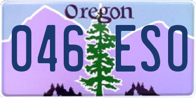 OR license plate 046ESO