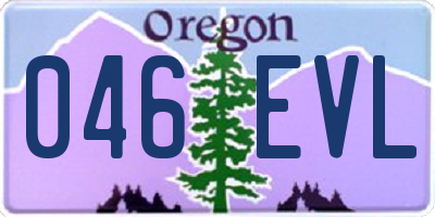 OR license plate 046EVL