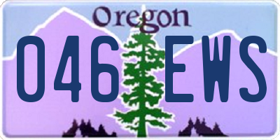 OR license plate 046EWS