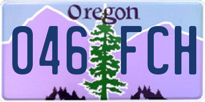 OR license plate 046FCH
