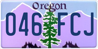 OR license plate 046FCJ
