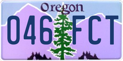 OR license plate 046FCT