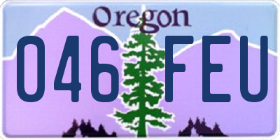 OR license plate 046FEU