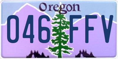 OR license plate 046FFV
