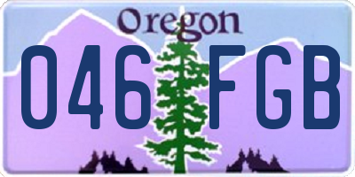 OR license plate 046FGB