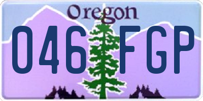OR license plate 046FGP