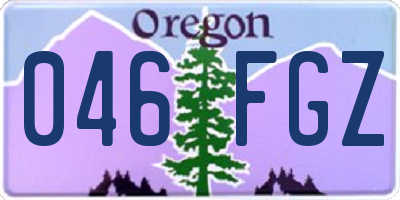 OR license plate 046FGZ