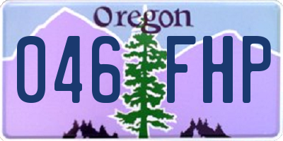 OR license plate 046FHP