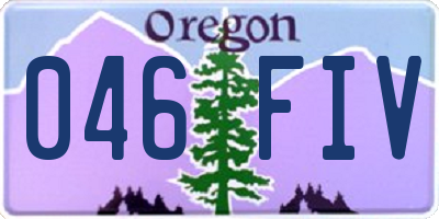 OR license plate 046FIV