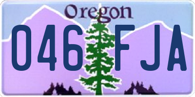 OR license plate 046FJA