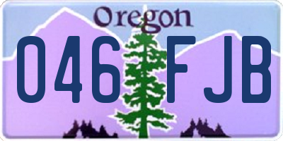 OR license plate 046FJB