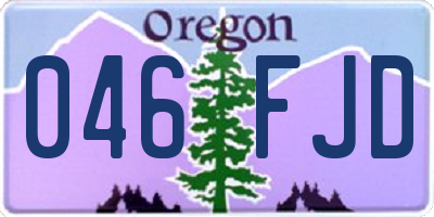 OR license plate 046FJD