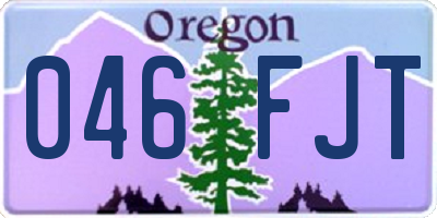 OR license plate 046FJT
