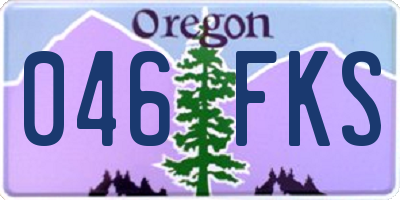 OR license plate 046FKS