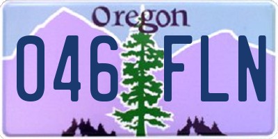 OR license plate 046FLN