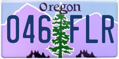 OR license plate 046FLR