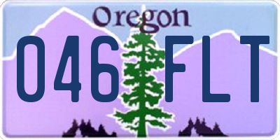 OR license plate 046FLT