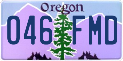OR license plate 046FMD