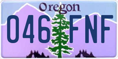 OR license plate 046FNF