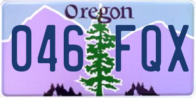 OR license plate 046FQX