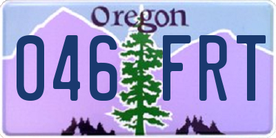 OR license plate 046FRT