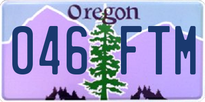 OR license plate 046FTM