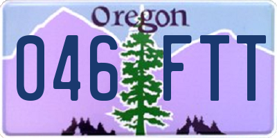 OR license plate 046FTT