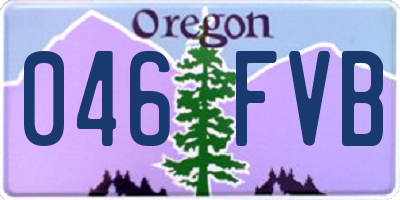 OR license plate 046FVB