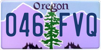 OR license plate 046FVQ
