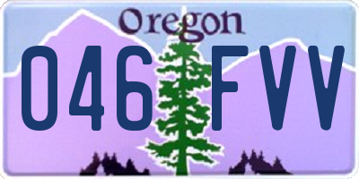 OR license plate 046FVV